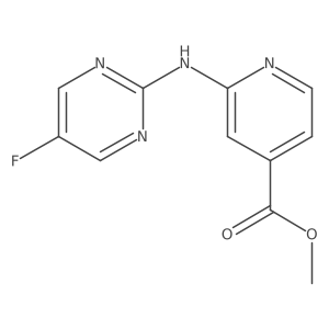 Methyl 2-((5-fluoropyrimidin-2-yl)amino)isonicotinate结构式