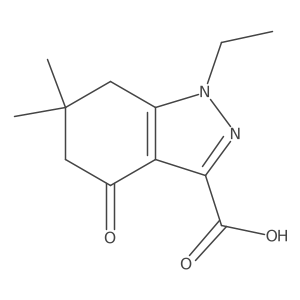 1-ethyl-6,6-dimethyl-4-oxo-4,5,6,7-tetrahydro-1H-indazole-3-carboxylic acid Structure