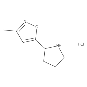 3-Methyl-5-(pyrrolidin-2-yl)-1,2-oxazole hydrochloride Structure