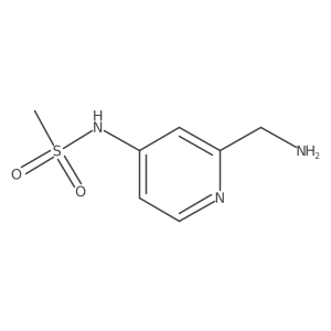 N-(2-(Aminomethyl)pyridin-4-yl)methanesulfonamide结构式