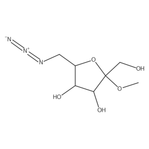 Methyl 6-azido-6-deoxy-D-fructofuranoside Structure