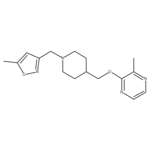 2-Methyl-3-({1-[(5-methyl-1,2-oxazol-3-yl)methyl]piperidin-4-yl}methoxy)pyrazine结构式