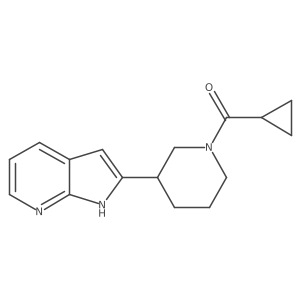 1-cyclopropanecarbonyl-3-{1H-pyrrolo[2,3-b]pyridin-2-yl}piperidine结构式