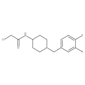 2-Chloro-N-[1-[(3,4-difluorophenyl)methyl]-piperidin-4-yl]-acetamide结构式
