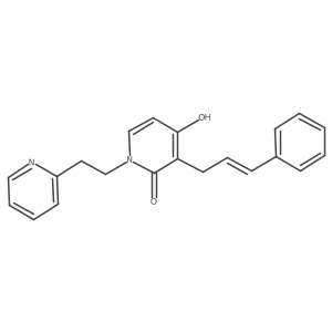 4-hydroxy-3-[(E)-3-phenyl-2-propenyl]-1-[2-(2-pyridinyl)ethyl]-2(1H)-pyridinone Structure