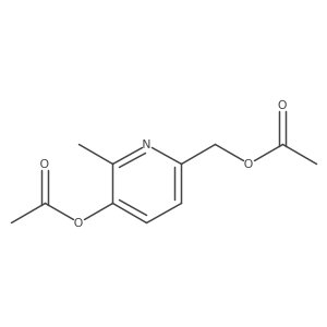 2-Pyridinemethanol,5-(acetyloxy)-6-methyl-,acetate(ester) Structure