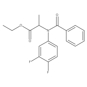 N-Benzoyl-N-(3,4-difluorophenyl)-L-alanine ethyl ester结构式