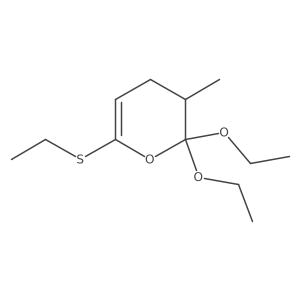 2,2-Diethoxy-6-(ethylthio)-3,4-dihydro-3-methyl-2H-pyran结构式