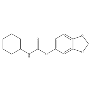 Cyclohexanecarbamic acid, 3,4-(methylenedioxy)phenyl ester Structure