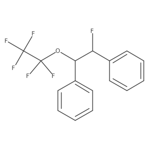 Benzene, 1,1a(2)-[1-fluoro-2-(pentafluoroethoxy)-1,2-ethanediyl]bis-, (R*,R*)- Structure