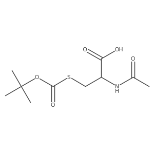 (2R)-3-{[(tert-butoxy)carbonyl]sulfanyl}-2-acetamidopropanoic acid结构式