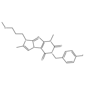 3-(4-fluorobenzyl)-8-(3-methoxypropyl)-1,7-dimethyl-1H-imidazo[2,1-f]purine-2,4(3H,8H)-dione结构式