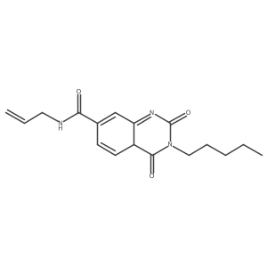 2,4-dioxo-3-pentyl-N-prop-2-enyl-4aH-quinazoline-7-carboxamide结构式