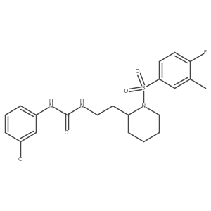 1-(3-Chlorophenyl)-3-(2-(1-((4-fluoro-3-methylphenyl)sulfonyl)piperidin-2-yl)ethyl)urea Structure