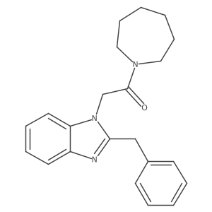 1-(azepan-1-yl)-2-(2-benzyl-1H-1,3-benzodiazol-1-yl)ethan-1-one结构式
