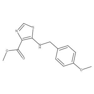 Methyl 5-((4-methoxybenzyl)amino)thiazole-4-carboxylate结构式