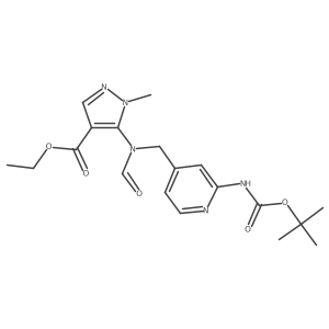 5-[[[2-[[(1,1-Dimethylethoxy)carbonyl]amino]-4-pyridinyl]methyl]formylamino]-1-methyl-1H-pyrazole-4-carboxylic acid ethyl ester Structure