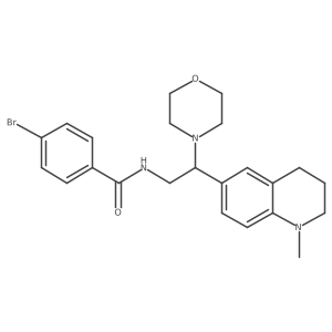 4-bromo-N-(2-(1-methyl-1,2,3,4-tetrahydroquinolin-6-yl)-2-morpholinoethyl)benzamide结构式