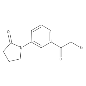 1-[3-(2-Bromoacetyl)phenyl]pyrrolidin-2-one Structure