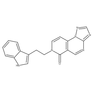 7-[2-(1H-indol-3-yl)ethyl]pyrido[3,4-e][1,2,4]triazolo[1,5-a]pyrimidin-6(7H)-one结构式