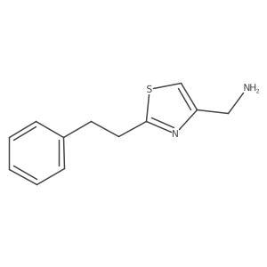 [2-(2-Phenylethyl)-1,3-thiazol-4-yl]methanamine结构式