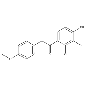 1-(2,4-Dihydroxy-3-methylphenyl)-2-(4-methoxyphenyl)ethanone结构式