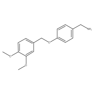 4-[(3,4-Dimethoxyphenyl)methoxy]benzenemethanamine Structure