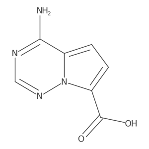 4-Aminopyrrolo[2,1-f][1,2,4]triazine-7-carboxylic acid Structure