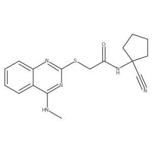 N-(1-cyanocyclopentyl)-2-{[4-(methylamino)quinazolin-2-yl]sulfanyl}acetamide Structure