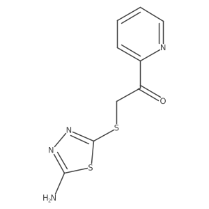 2-[(5-Amino-1,3,4-thiadiazol-2-yl)sulfanyl]-1-(pyridin-2-yl)ethanone结构式