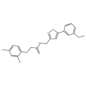 2-(2,4-dichlorophenoxy)-N-((5-(3-methoxyphenyl)isoxazol-3-yl)methyl)acetamide结构式