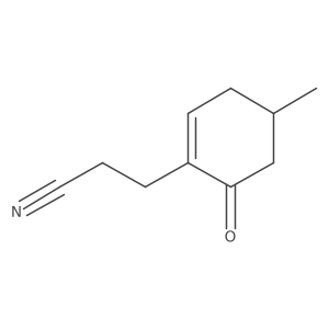 (R)-3-(4-methyl-6-oxocyclohex-1-en-1-yl)propanenitrile结构式