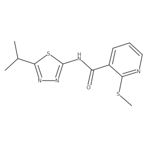 2-(methylsulfanyl)-N-[5-(propan-2-yl)-1,3,4-thiadiazol-2-yl]pyridine-3-carboxamide Structure
