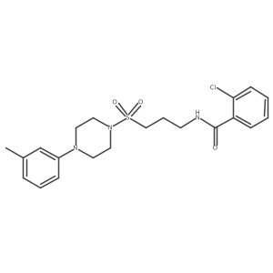 2-chloro-N-(3-((4-(m-tolyl)piperazin-1-yl)sulfonyl)propyl)benzamide Structure