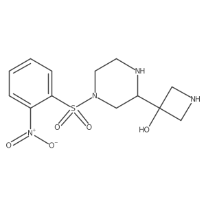 3-{4-[(2-Nitrophenyl)sulfonyl]piperazin-2-yl}azetidin-3-ol Structure