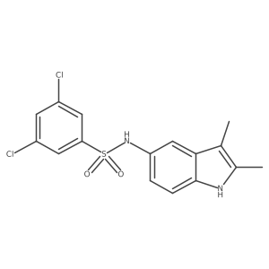 3,5-dichloro-N-(2,3-dimethyl-1H-indol-5-yl)benzenesulfonamide Structure