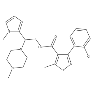 3-(2-chlorophenyl)-5-methyl-N-(2-(1-methyl-1H-pyrrol-2-yl)-2-(4-methylpiperazin-1-yl)ethyl)isoxazole-4-carboxamide Structure