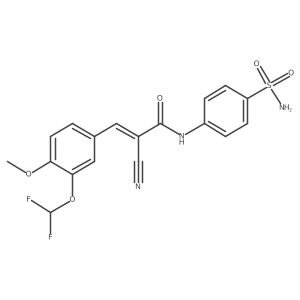 2-cyano-3-[3-(difluoromethoxy)-4-methoxyphenyl]-N-(4-sulfamoylphenyl)prop-2-enamide Structure