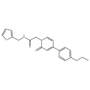 2-[4-(4-ethoxyphenyl)-6-oxo-1,6-dihydropyrimidin-1-yl]-N-[(thiophen-2-yl)methyl]acetamide Structure