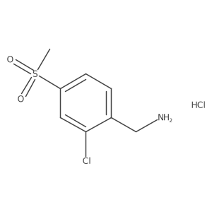 2-Chloro-4-methanesulfonyl-benzylamine hydrochloride结构式