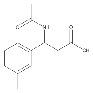 3-Acetamido-3-(3-methylphenyl)propanoic acid结构式