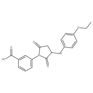 3-{3-[(4-Ethoxyphenyl)amino]-2,5-dioxoazolidinyl}benzoic acid Structure