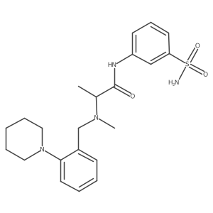 2-[methyl({[2-(piperidin-1-yl)phenyl]methyl})amino]-N-(3-sulfamoylphenyl)propanamide Structure