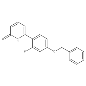 6-[2-Fluoro-4-(phenylmethoxy)phenyl]-2(1H)-pyridinone Structure