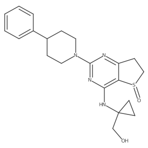 1-[[6,7-Dihydro-5-oxido-2-(4-phenyl-1-piperidinyl)thieno[3,2-d]pyrimidin-4-yl]amino]cyclopropanemethanol结构式