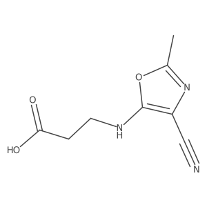 3-[(4-Cyano-2-methyl-1,3-oxazol-5-yl)amino]propanoic acid结构式