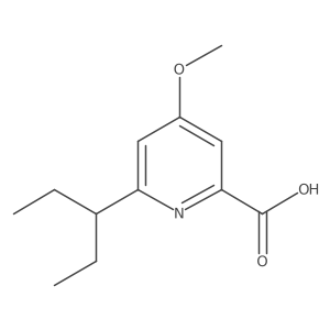 6-(1-Ethyl-propyl)-4-methoxy-pyridine-2-carboxylic acid结构式