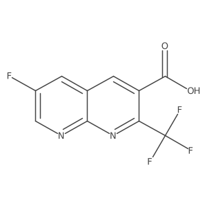 6-Fluoro-2-(trifluoromethyl)-1,8-naphthyridine-3-carboxylic acid Structure
