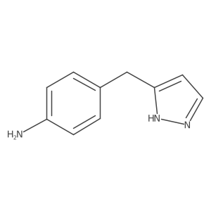 4-((1H-pyrazol-5-yl)methyl)aniline结构式
