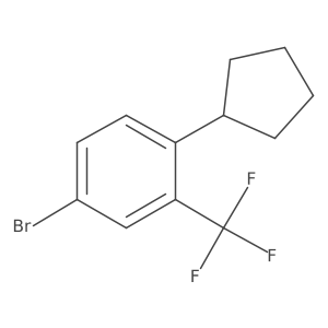 4-Bromo-1-cyclopentyl-2-(trifluoromethyl)benzene结构式